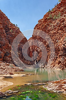 Ormiston Gorge with the water source located in West Macdonnell Ranges, Northern Territory, Australia