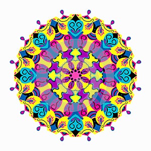 Ornament beautiful pattern with mandala. vector illustration