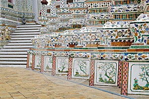 Ornament details of Wat Arun, Bangkok, Thailand