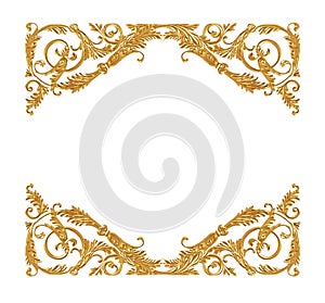 Ornament elements, vintage gold floral designs