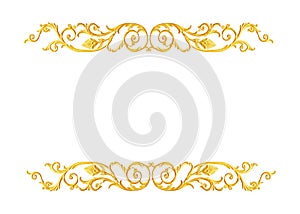 Ornament elements, vintage gold floral designs