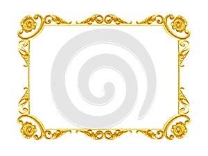 Ornament elements, vintage gold frame floral designs