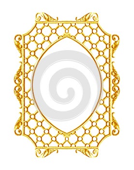 Ornament elements, vintage gold frame floral designs