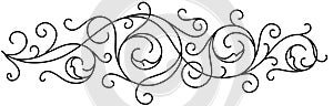 Ornament floral black and white vector