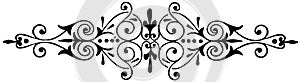 Ornament floral black and white vector