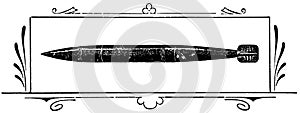 Ornament in the form of a torpedo, chapter separator in a book.