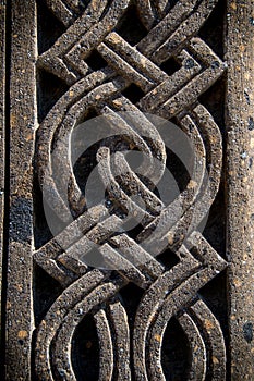 Ornament on stone, part of khachkar