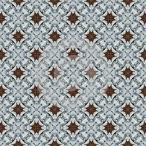 Ornament from stones with autumn leave