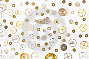 Ornament from various old watch spare parts