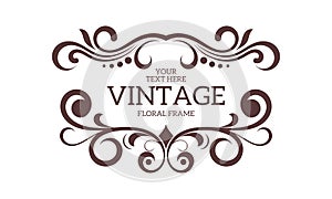 Vintage frame for design aestetic photo