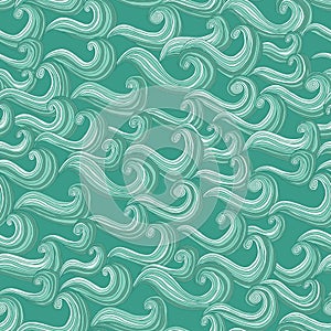 Ornament Waves seamless pattern