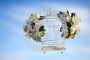 Ornament of the wedding ceremony Decoration at the beach front.