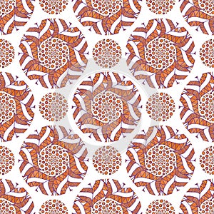 Ornamental arabic pattern. Vector autumn background.