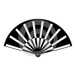 Ornamental asian hand fan icon