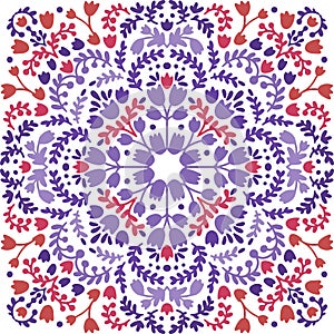 Ornamental beautiful colorful pattern mandala