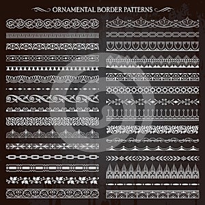 Ornamental border frame patterns vector