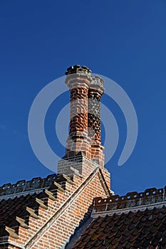 Ornamental brick chimneys