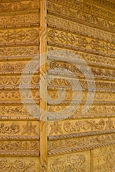 Ornamental Carvings on the wall of monasteries in Bucovina