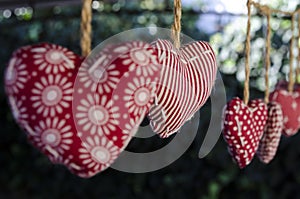 Ornamental cloth hearts