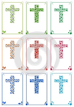 Ornamental cross cards