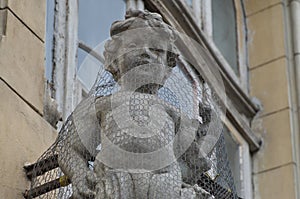 Ornamental cupid sculpture, Mita Biciclista's house,Bucharest