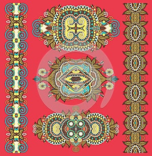 Ornamental decorative ethnic floral adornment for your design