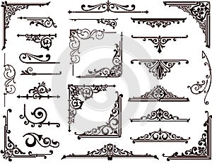 Ornamental design borders and corners