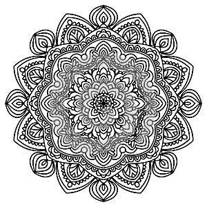 Ornamental detailed floral mandala, persian, turkish, arabic, circular complex pattern