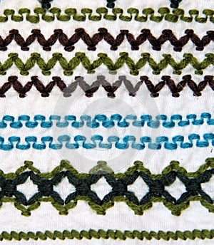 Ornamental ethnic hand embroidery pattern