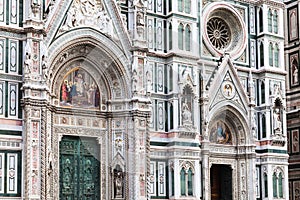 Ornamental facade of Cathedral Santa Maria del Fiore