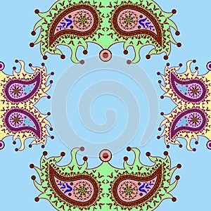 Ornamental floral paisley pattern