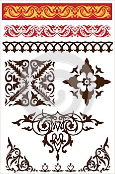 Ornamental flourish designs