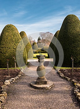 Ornamental Garden in Chirk Castle, Wales