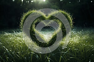 Ornamental Heart grass. Generate Ai