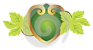 Ornamental heart with leafs