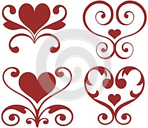 Ornamental hearts photo