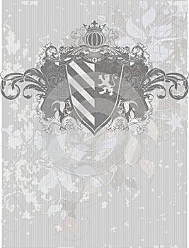 Ornamental heraldic shield