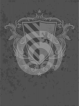 Ornamental heraldic shield