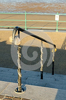 Ornamental Ironwork and Stone Handrail At Seaburn Promenade, Sunderland