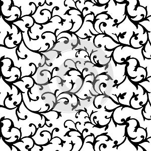 Ornamental leaf design pattern