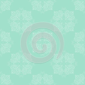 Ornamental light background design. Radial stains in turquoise