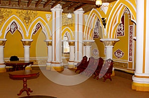 The ornamental meeting hall of the palace of bangalore.