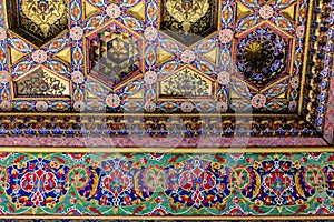 Ornamental mosaic decoration in Middle Asia historical architecture