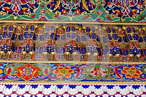 Ornamental mosaic decoration in Middle Asia historical architecture