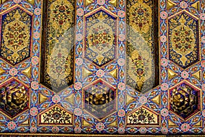 Ornamental mosaic decoration in Middle Asia historical architecture