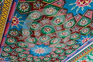 Ornamental mosaic decoration in Middle Asia historical architecture