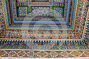 Ornamental mosaic decoration in Middle Asia historical architecture
