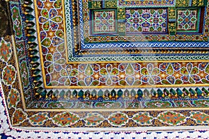 Ornamental mosaic decoration in Middle Asia historical architecture