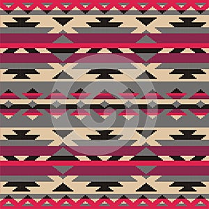 Ornamental pattern for knitting and embroidery. American Indians, Navajo, tribal, ethnic fabric.