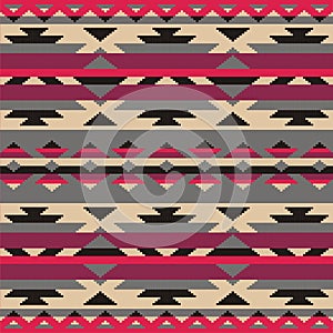 Ornamental pattern for knitting and embroidery. American Indians, Navajo, tribal, ethnic fabric. photo